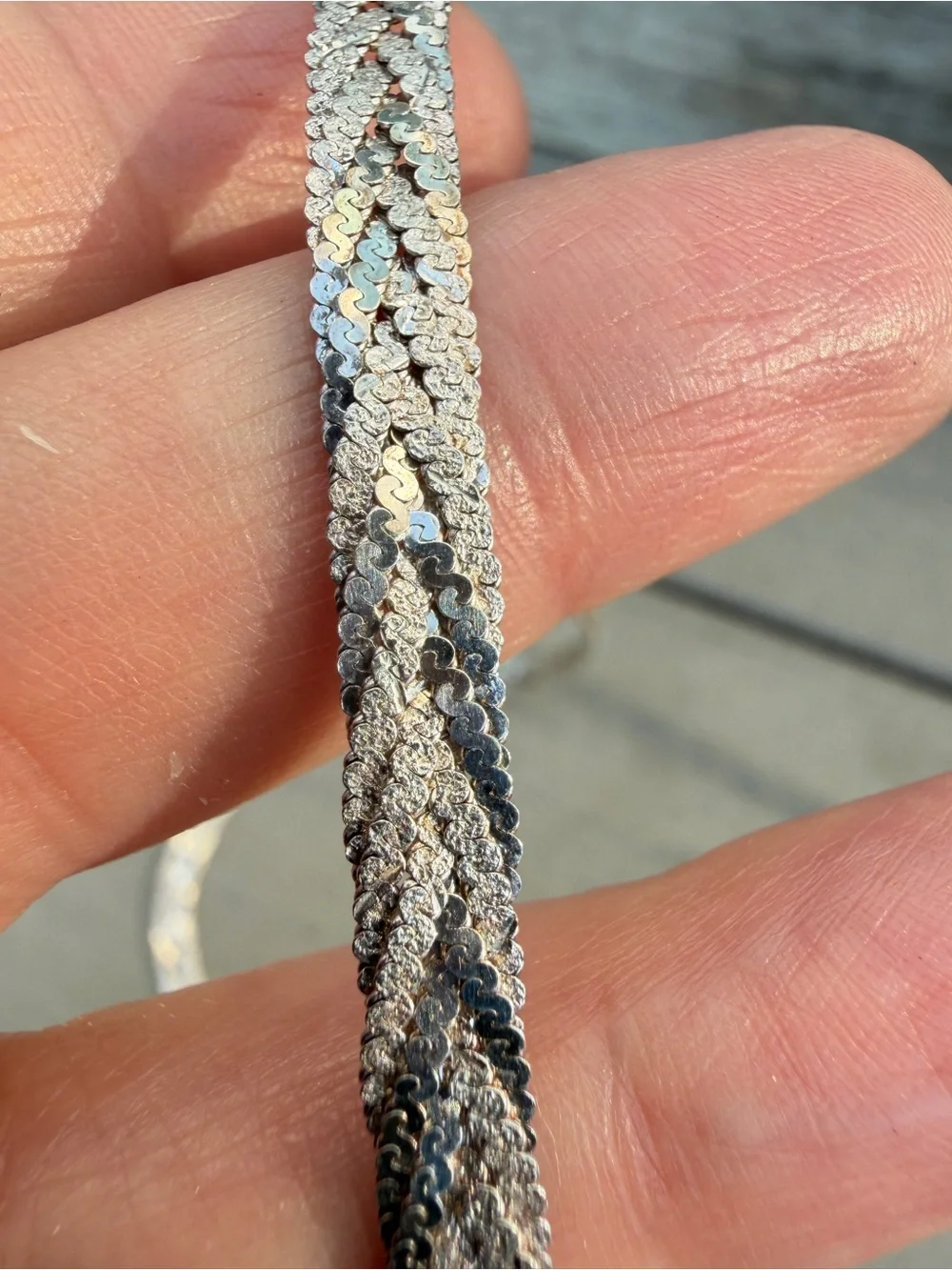 ~19.5” Milor Italy Sterling Silver braided 6mm thick necklace!